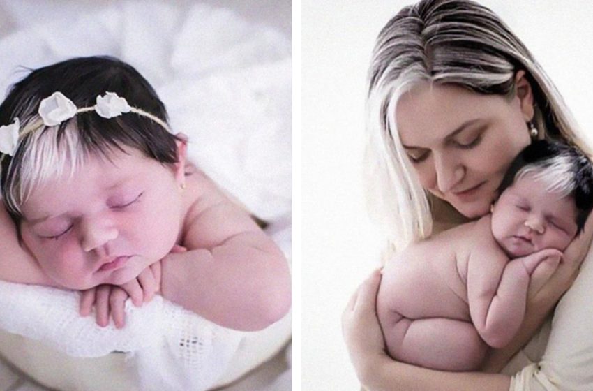  Le bébé qui est né avec une mèche de cheveux blanche a déjà 4 ans. A quoi ressemble la fille maintenant ?