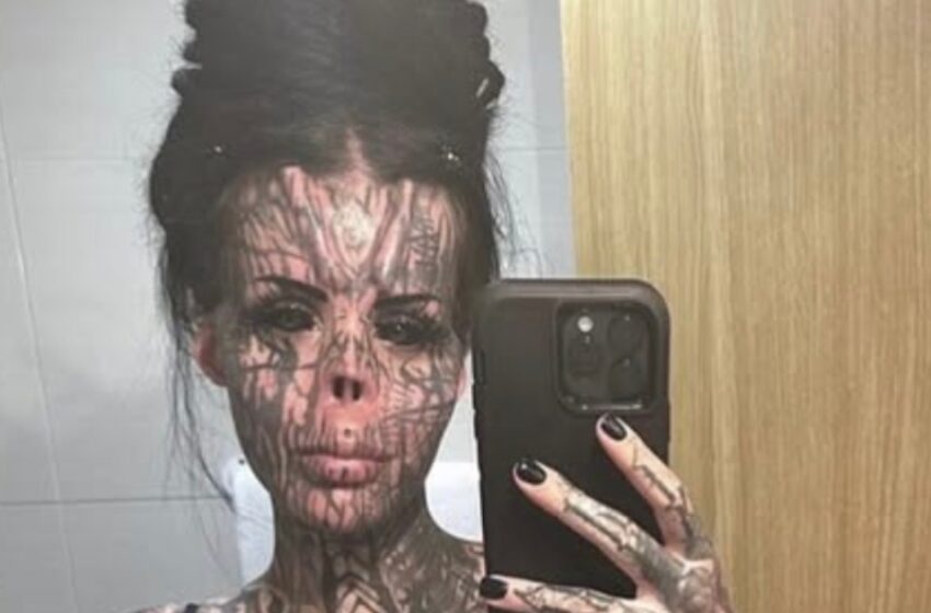  Tatuoitu nainen, joka säilyttää nenänsä purkissa, paljastaa häikäisevät ennen-kuvat! Katso kuvat!