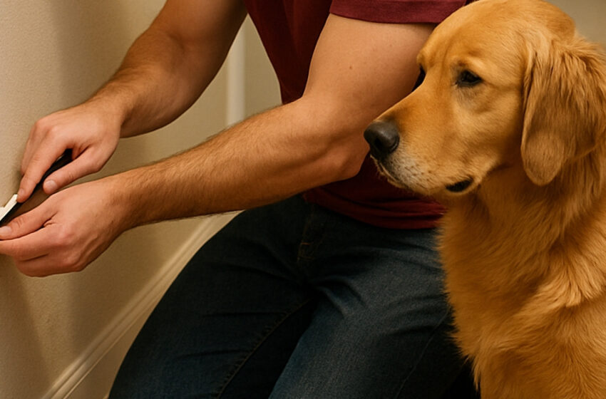  Koira tuijotti seinää usean päivän ajan. Kun omistaja laittoi kameran paikoilleen, hän ei voinut uskoa silmiään.