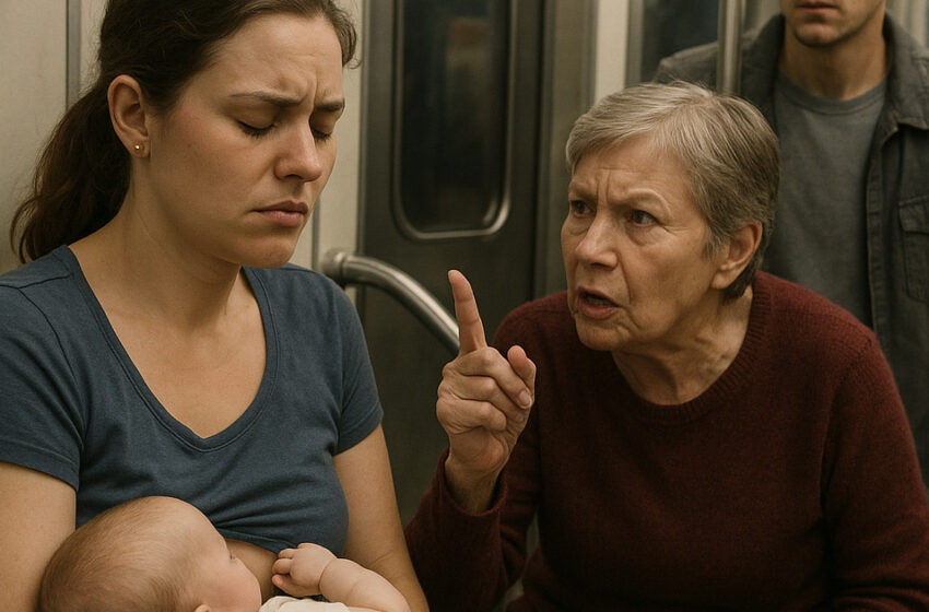  Nuori äiti imetti lastaan metrossa. Iäkäs nainen alkoi huutaa ja aiheutti skandaalin, mutta silloin nuori mies puuttui tilanteeseen – ja kaikki hiljenivät…